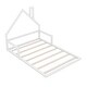 preview thumbnail 7 of 18, Modern & Simple Style Full Size Floor Bed with House-shaped Headboard,Sturdy Wood Construction