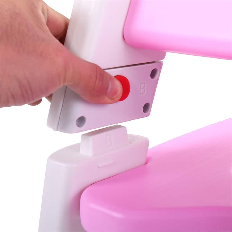 High Chairs Baby Toddler, Table Booster Seat Adjustable W/Tray, Pink