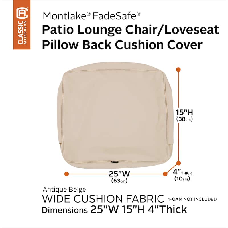 Classic Accessories Montlake Water-resistant Cushion Slip Cover