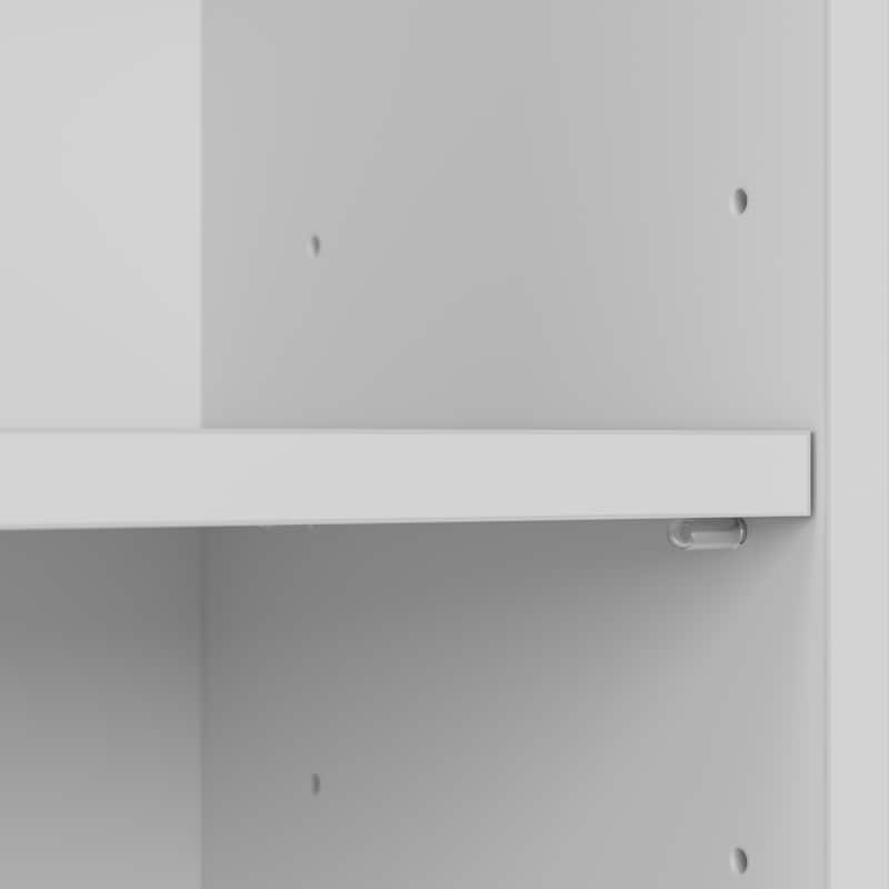Bush Furniture Cabot 52W Standing Corner Desk with Shelves
