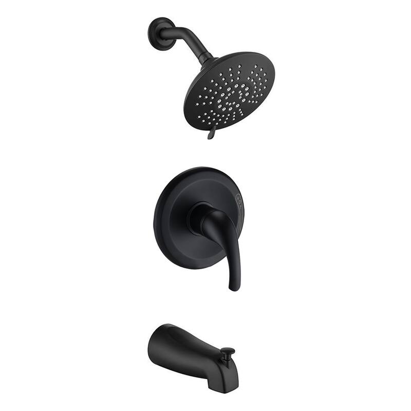 PROOX Shower Faucet Set with Tub Spout Shower Tub Kit(Valve Included) - Matte Black