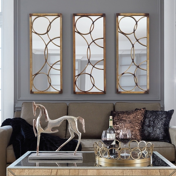 Shop Brittany Brushed Antique Bronze Wall Mirror Brushed Bronze