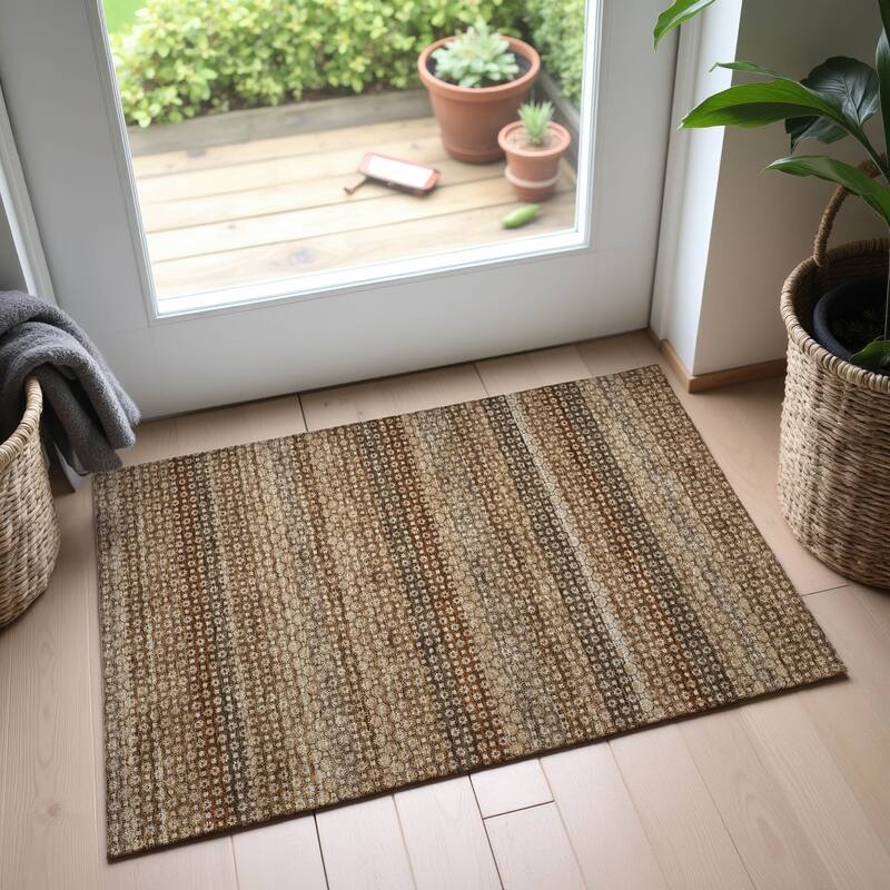 Premium Washable Super Soft Moroccan Ombre Mayfield Rug - Paprika - 1'8" x 2'6"