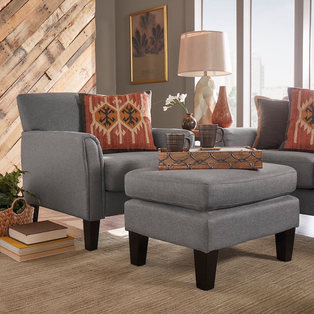 Uptown Modern Accent Chair and Ottoman by iNSPIRE Q Classic