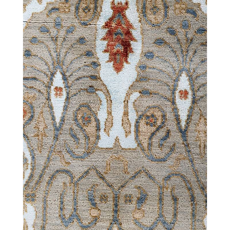 Ikat One-of-a-Kind Handmade Area Rug, Beige - 8' 1" x 10' 2"