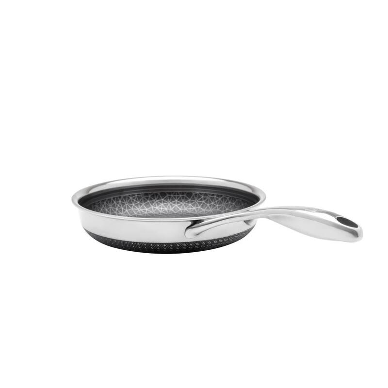 DiamondClad Hybrid Nonstick Stainless Steel Fry Pan Lid Cookware Set