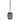 Bath Toilet Bowl Brush and Holder Diamond Stoneware Grey - 4.80"L x 4.60"W x 15 inchesH