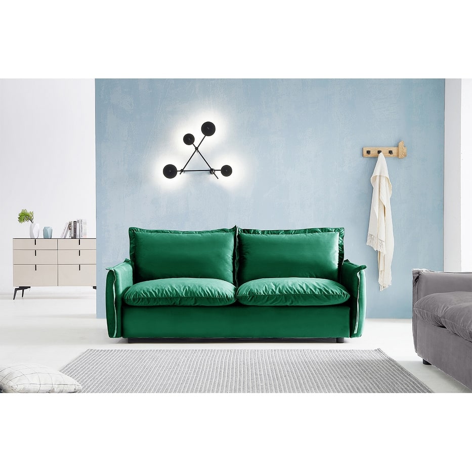76.8" Wide Square Arm Three Seat Sofa - 76.8 x 35.4"