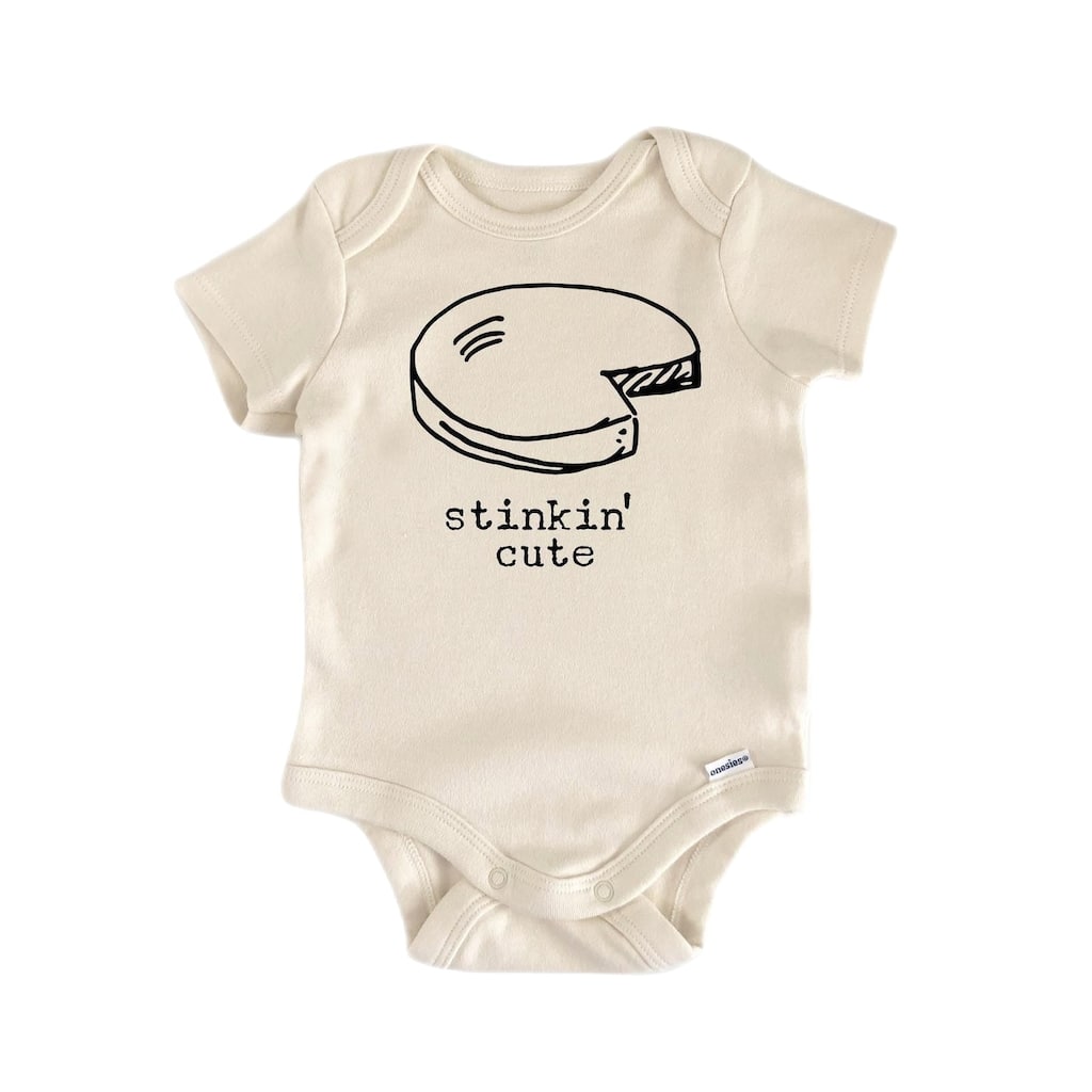 Stinkin Cute Cheese Wheel - Baby Boy Girl Clothes Infant Bodysuit Funny Cute Newborn