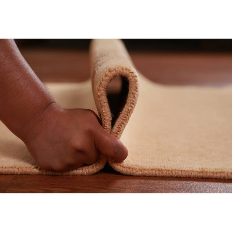 Hand Knotted Oriental 100% Wool Carpet Modern Solid Oranges & Rust Gabbeh Runner Rug - 10' 3'' X 3' 1''