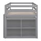 preview thumbnail 8 of 10, Twin Size Loft Bed with Retractable Writing Desk and 4 Drawers, Wooden Loft Bed with Lateral Portable Desk and Shelves
