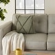 preview thumbnail 44 of 94, Mina Victory Distressed Diamond Boho Throw Pillow 18" x 18" - Sage
