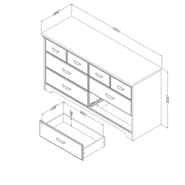 Versa Country Cottage 6-drawer Double Dresser