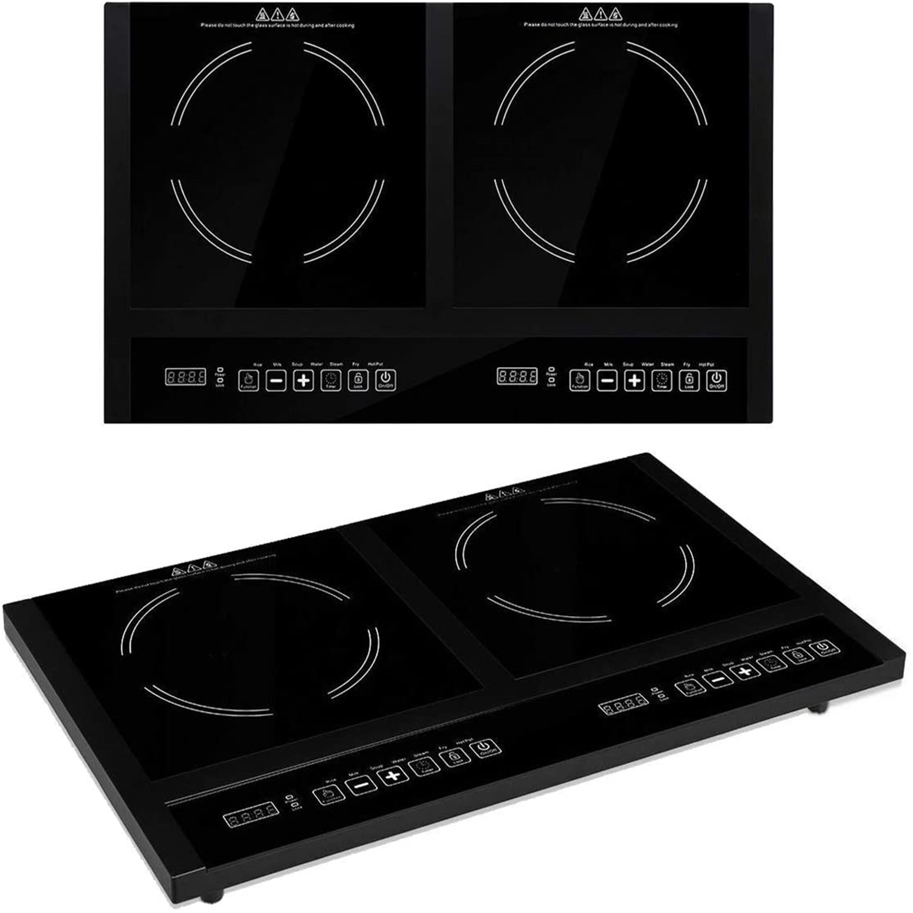 LCD Portable Double Induction Cooktop 1800W Digital Electric Countertop  Burner Sensor Touch Stove - Bed Bath & Beyond - 31433924