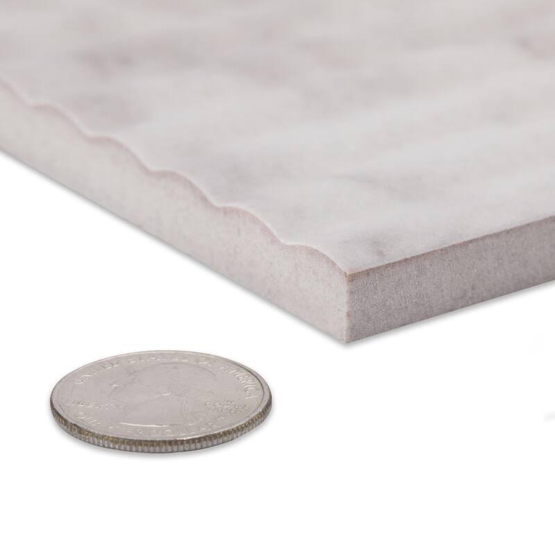 Merola Tile Reve Roseliere Deco Blanc 11-3/4" x 23-1/2" Porcelain Wall Tile