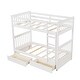 preview thumbnail 34 of 48, Twin-Over-Twin Bunk Bed with 2 Storage Drawers, Solid Wood Bunk Bed with Guardrail and Built-in Ladder, for Kids Teens Adult