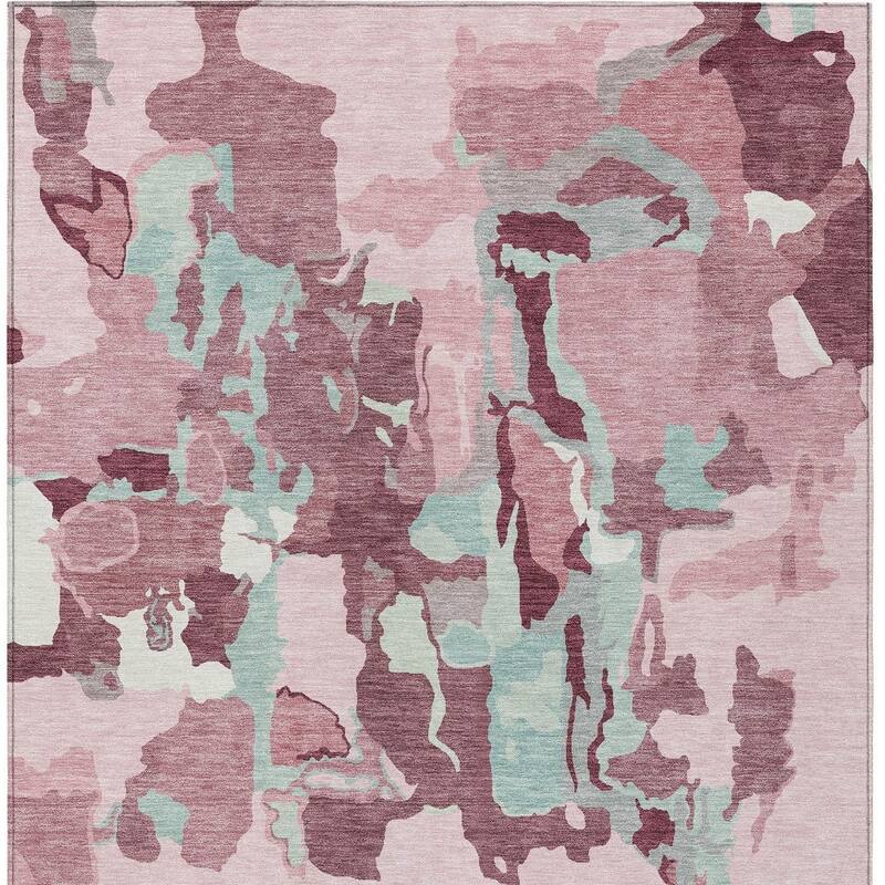 HomeRoots Abstract Transitional Rectangle Outdoor Rug