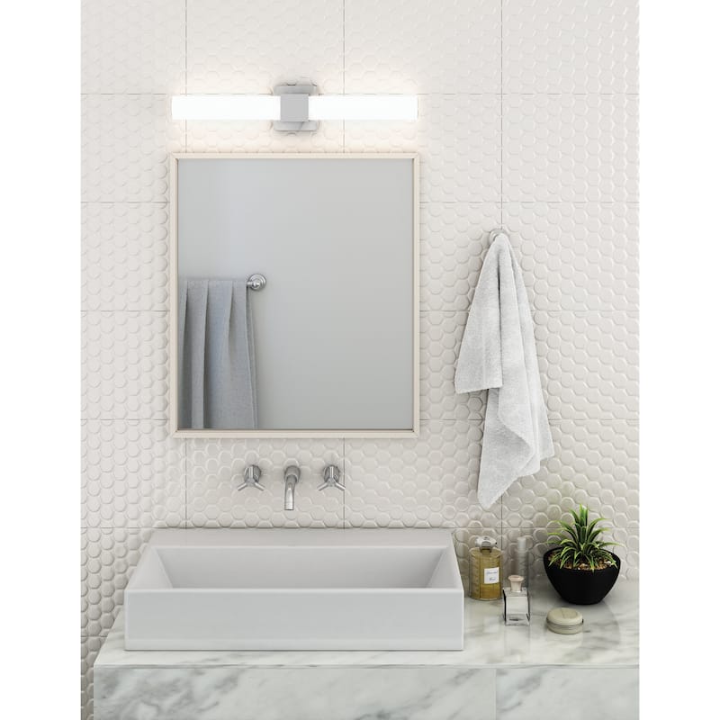 DALS Lighting LED Vanity Light, Square Glass, 5 CCT Bed Bath & Beyond