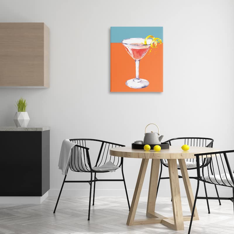 Stupell Cocktail on Blocked Hues Canvas Wall Art Design By Susan Jill