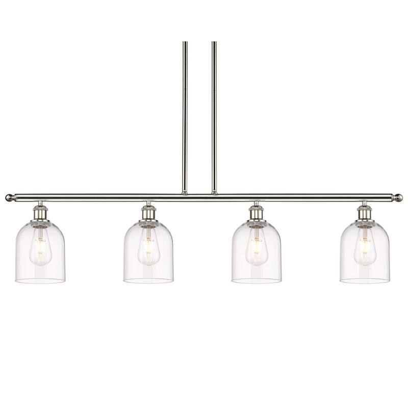 Innovations Lighting 516-4I-10-48 Bella Pendant Bella 4 Light 48" Wide - Polished Nickel / Clear