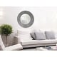 preview thumbnail 2 of 7, Allan Andrews Round Rustic Gray Metal Framed Wall & Accent Mirror - 30"D