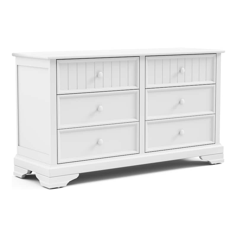 Furniture of America Gertie White Wood 6-Drawer Kids Dresser