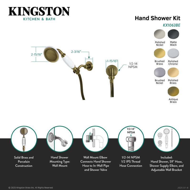 Kingston Brass Victorian Hand Shower Kit