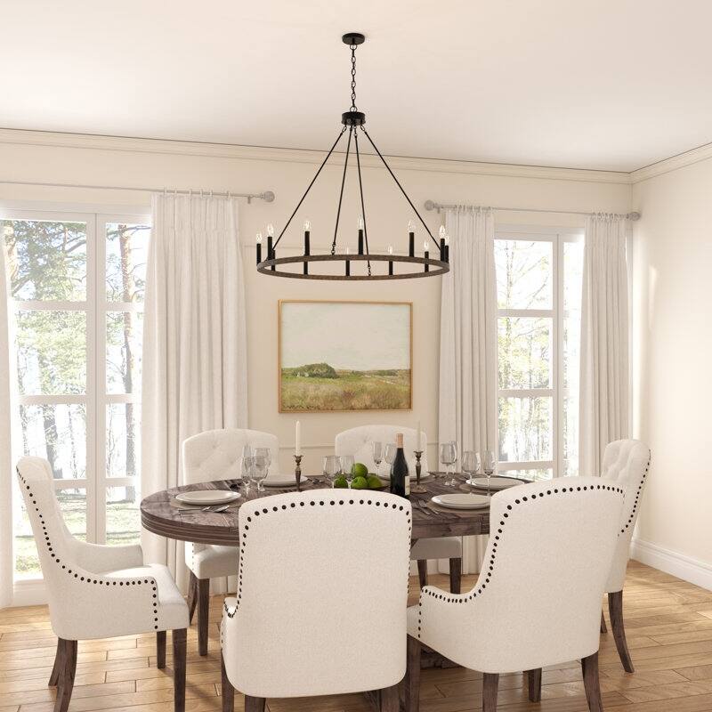 Acroma 12-light Modern Farmhouse Candle-Style Ceiling Lighting for Dining Room