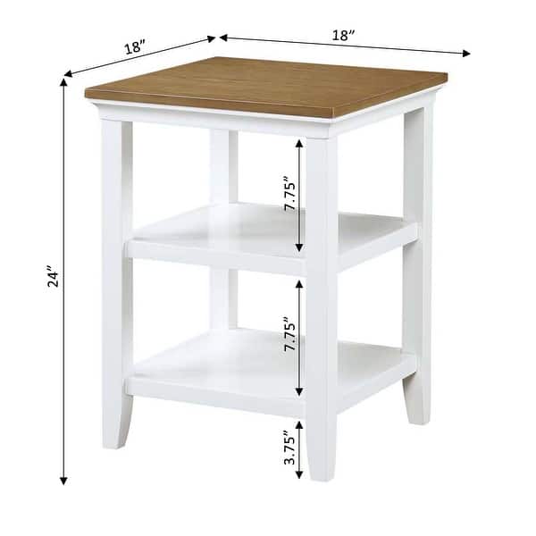 dimension image slide 2 of 3, Convenience Concepts Tribeca End Table with Shelves