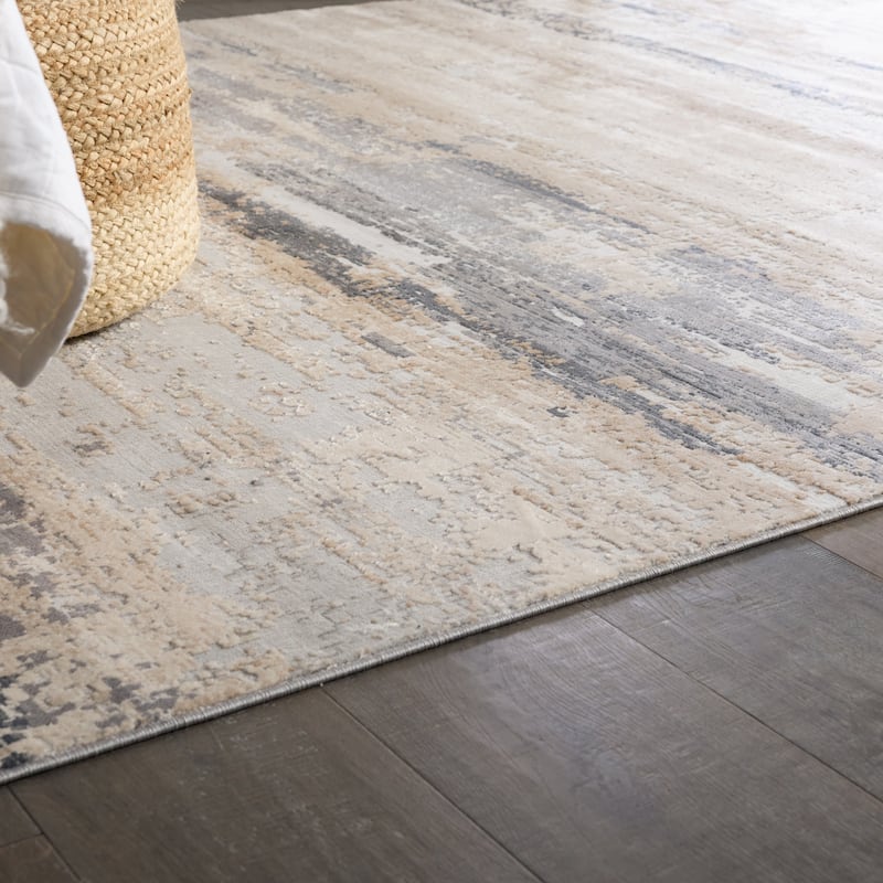 Amal Abstract Beige/ Gray Area Rug