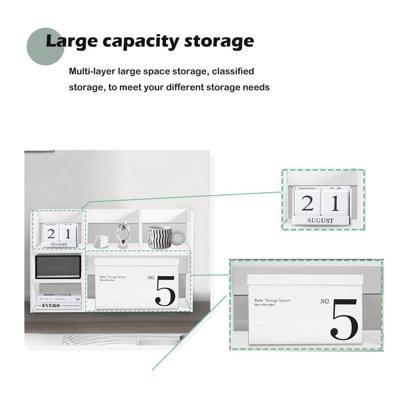 Multi-Unit Desk Organizer Storage Rack Book Shelf for Office Home and Bathroom