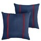 preview thumbnail 13 of 30, Sorra Home Sunbrella Outdoor Double Petite Flange Pillow Set of 2