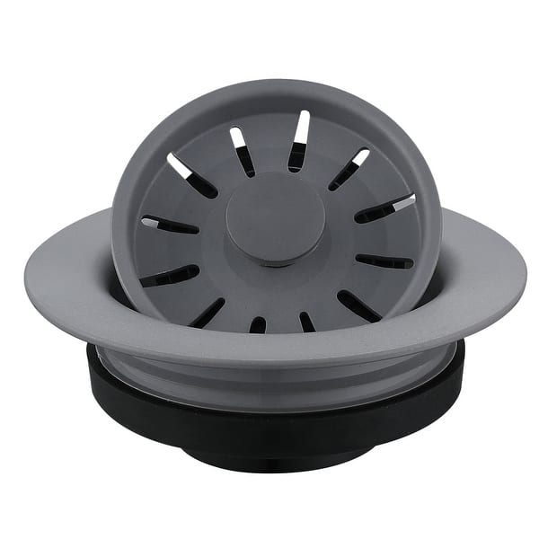 slide 2 of 3, Karran Kitchen Sink Decorative Disposal Flange Grey