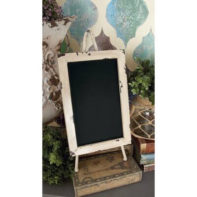 Metal and Wood Chalkboard (Set of 2) - 10 x 8 x 17