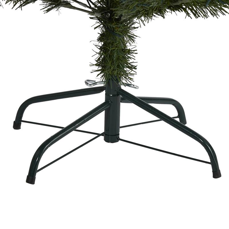 6ft. Spruce Artificial Christmas Tree with Pinecones & 250 Clear LED Lights - Classic Holiday X-Mas Glow