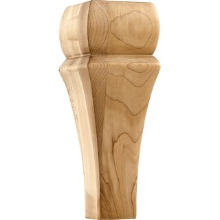 Hardware Resources Bun Foot with Decorative Styling, 8"H x 3" Square