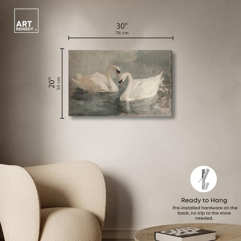 Ivory Idyllic Canvas by Art Remedy, Gallery Wrapped