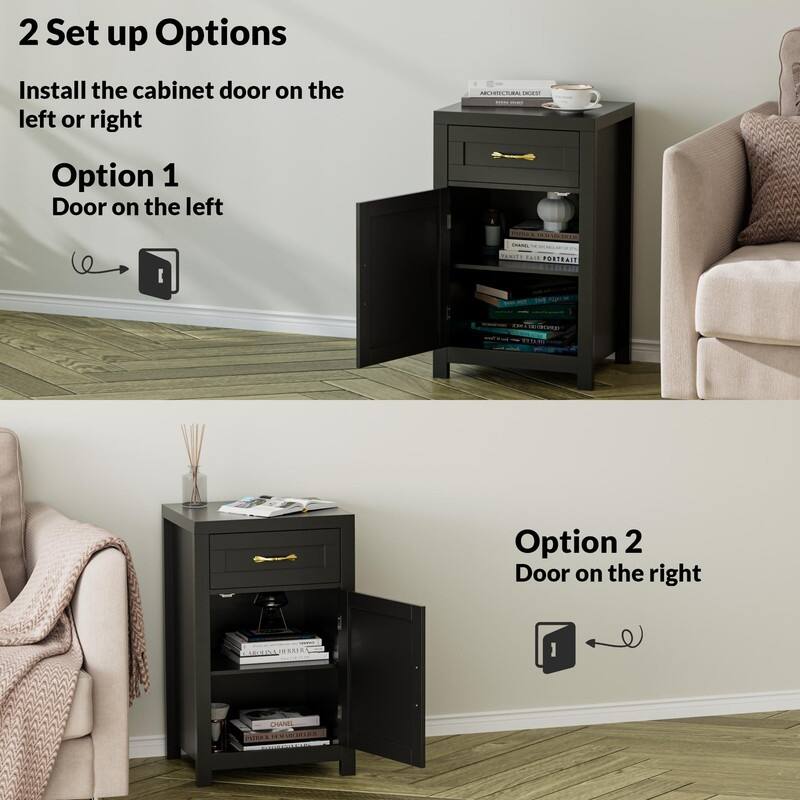 Farmhouse Night Stand with Barn Door