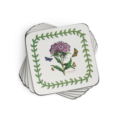 Pimpernel Set of 6 Botanic Garden Coasters - 4 Inches Sq.