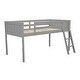 preview thumbnail 9 of 30, High Guardrail Design Wood Loft Bed, Ladder With Handrails, Slide With Shock Absorption,Twin Size