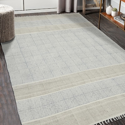 Handmade Transitional Oriental Flatweave Cotton Rug