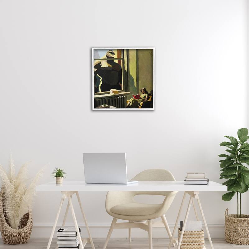 Stupell Gorilla in Window Scene Framed Giclee Art Design By Keith Thomson
