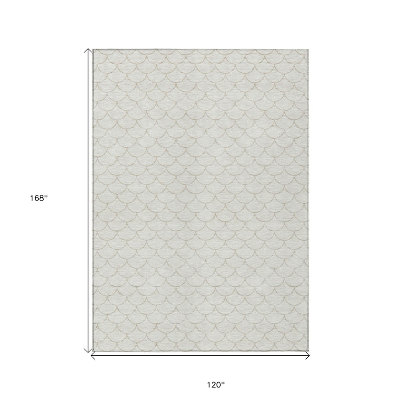 HomeRoots Geometric Transitional Rectangle Outdoor Rug