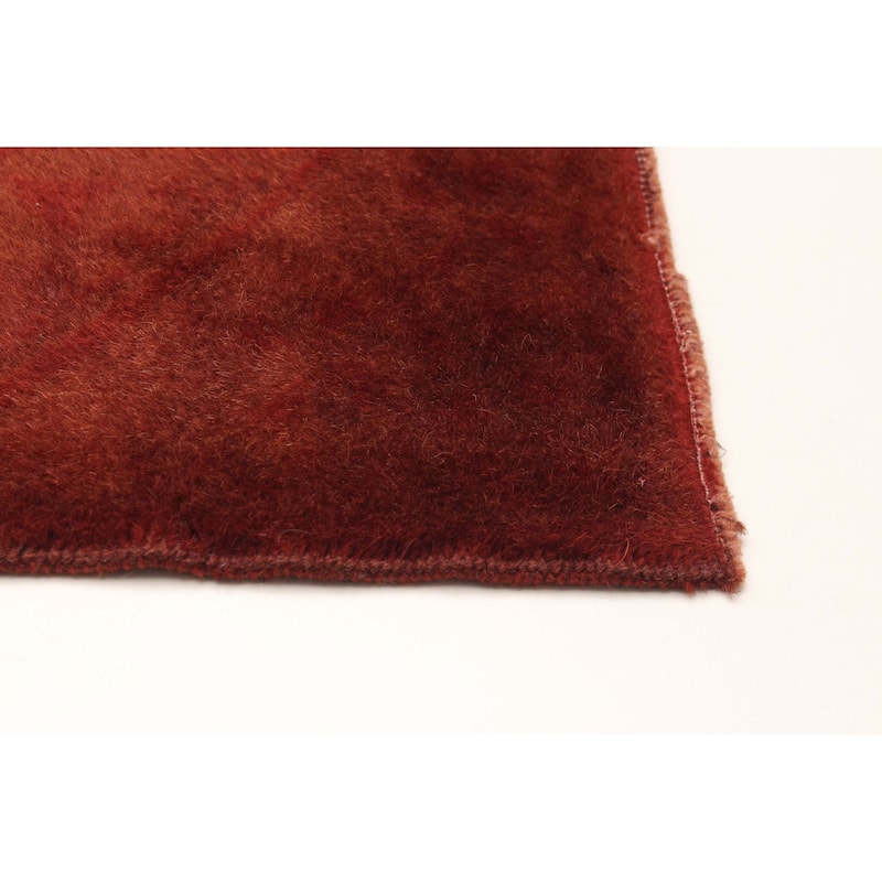 ECARPETGALLERY Hand-knotted Color Transition Red Wool Rug - 2'7 x 8'11