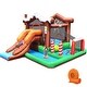preview thumbnail 3 of 7, Kids Inflatable Bounce House Jumping Castle Slide Climber Bouncer with 550W Blower - Multi - 153.5''x 120''x 86.5''(L x W x H)