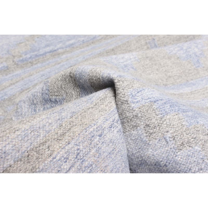 ECARPETGALLERY Flat-Weave Ankara FW Grey Wool Kilim - 5'9 x 8'8