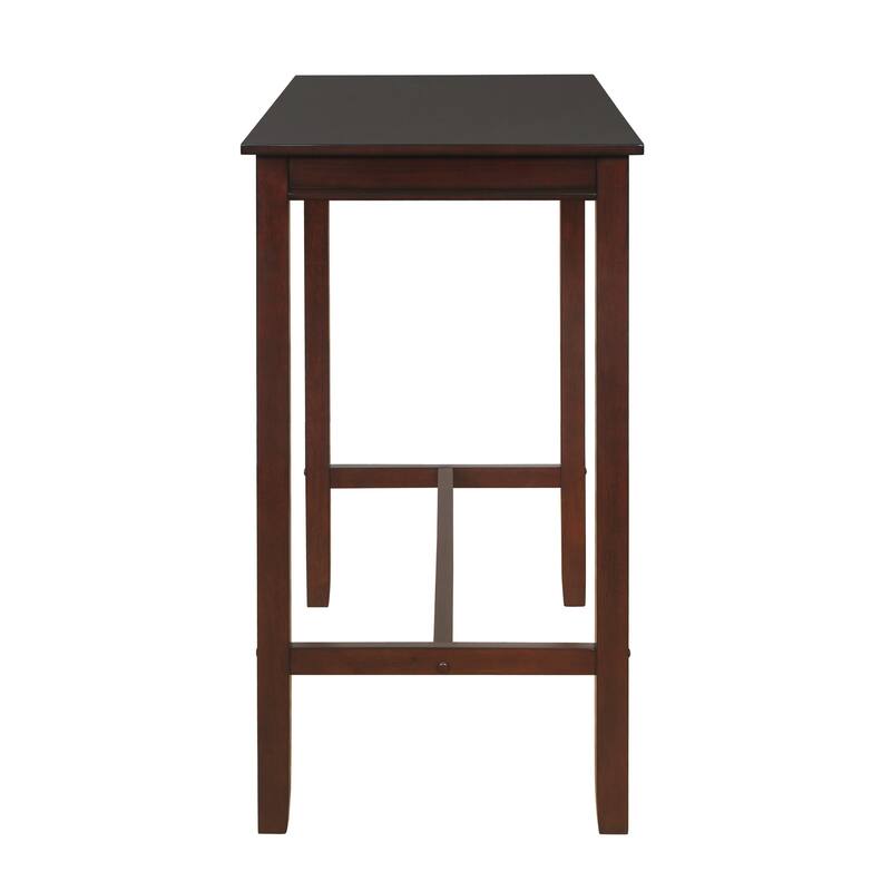 Rustic Style Rectangular Wooden Bar Table - 47.25" - Brown