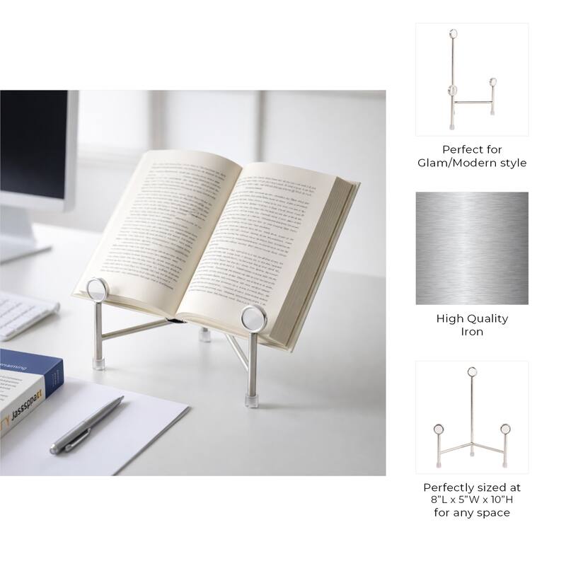 Stylish Metal and Acrylic Easel Stand Decorative Object