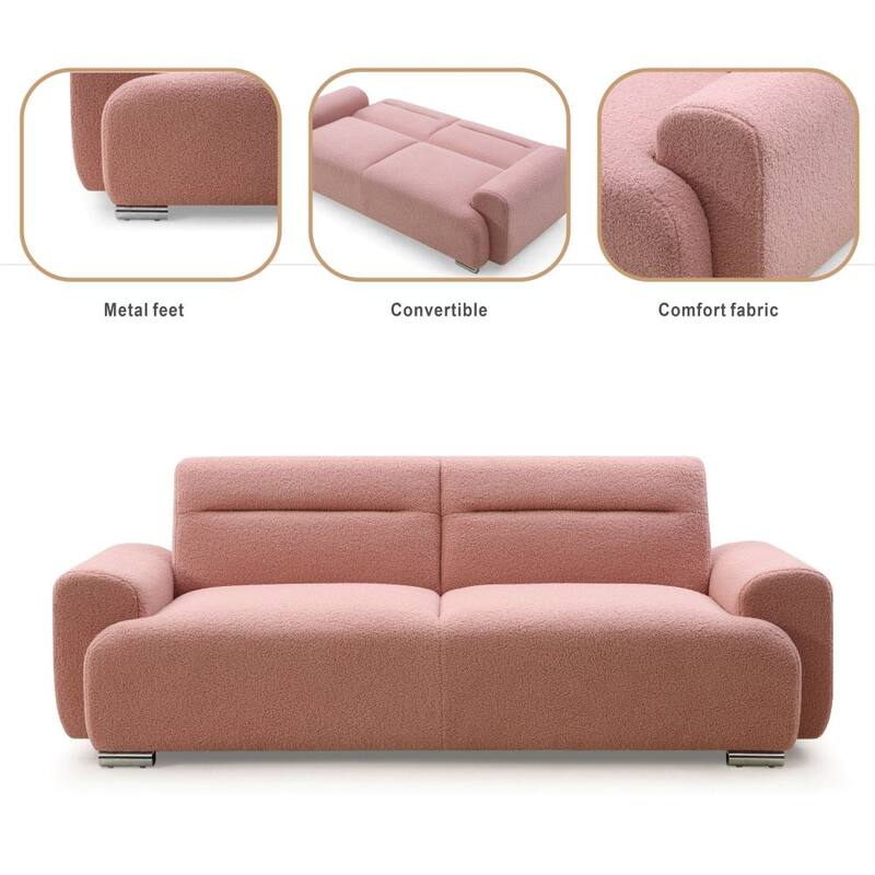 Modern 3 seater Teddy Convertible Living Room Sofa
