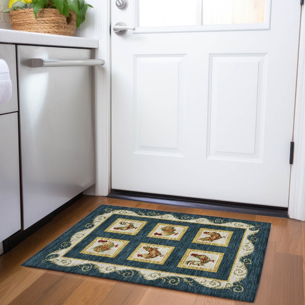 Premium Washable Super Soft Rooster Panel Mayfield Rug